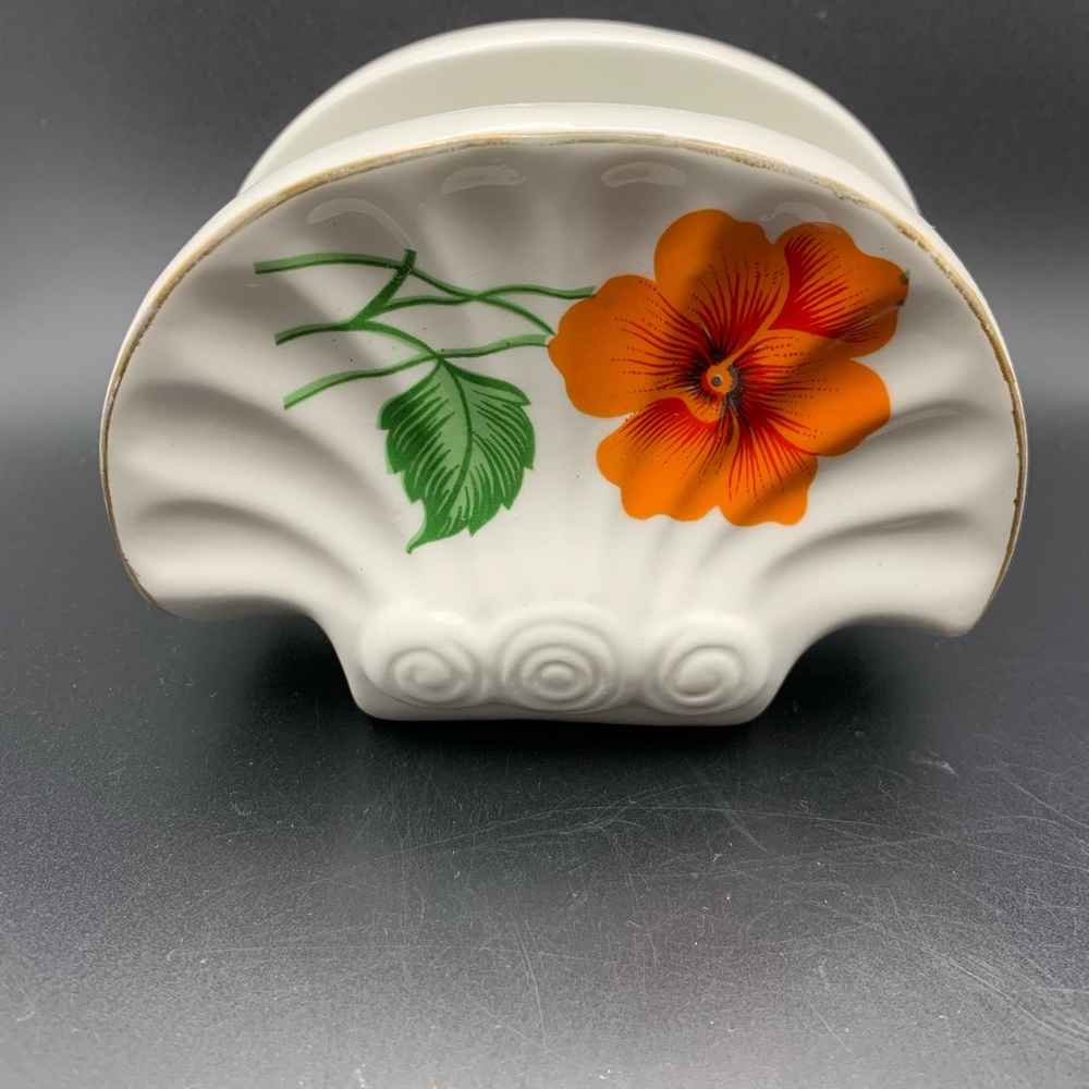👍🏼Orange Hibiscus Napkin or Letter Holder